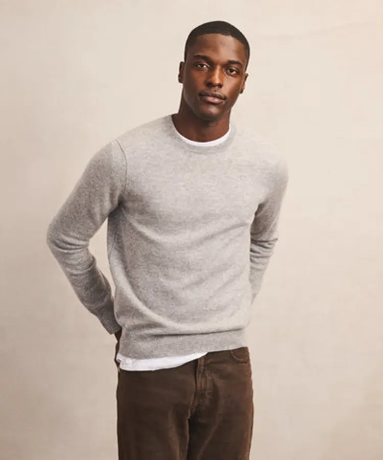 Suéter de cashmere cinza